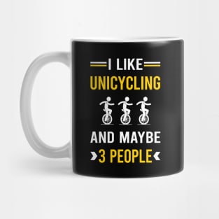 3 People Unicycling Unicycle Unicyclist Mug